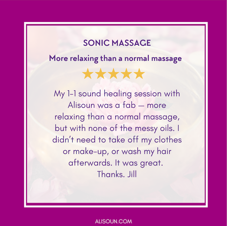 Sound healing with Alisoun - Jill Testimonial