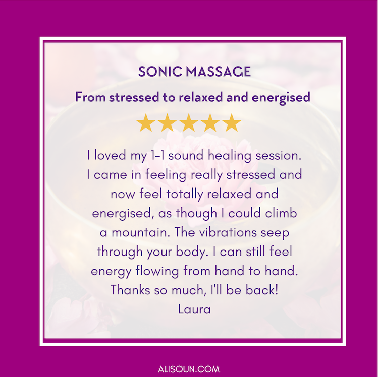Sound healing with Alisoun - Laura Testimonial