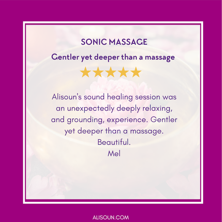 Sound healing with Alisoun - Mel Testimonial